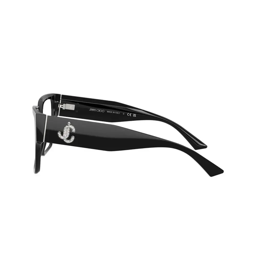 New Jimmy Choo JC3032B 5000 Black Statement Square Eyeglasses Authentic